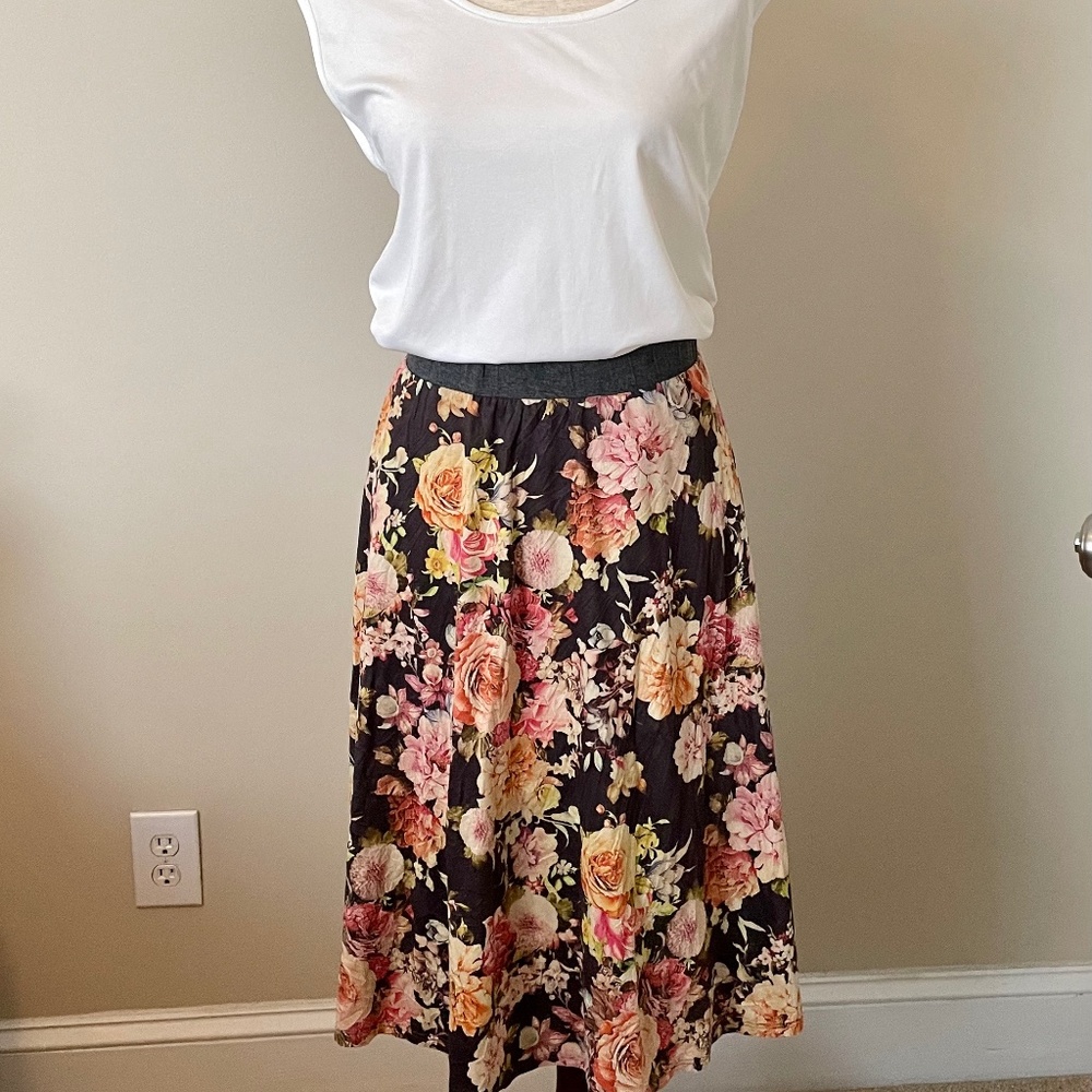 Le Lis elastic waist a-line skirt
